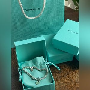 Tiffany & Co Blue Heart Tag Bracelet